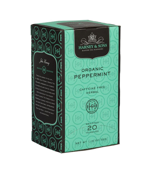 Organic Peppermint Herbal - Premium Tea Bag - 6 Boxes per Case - 20 tea bags per Box