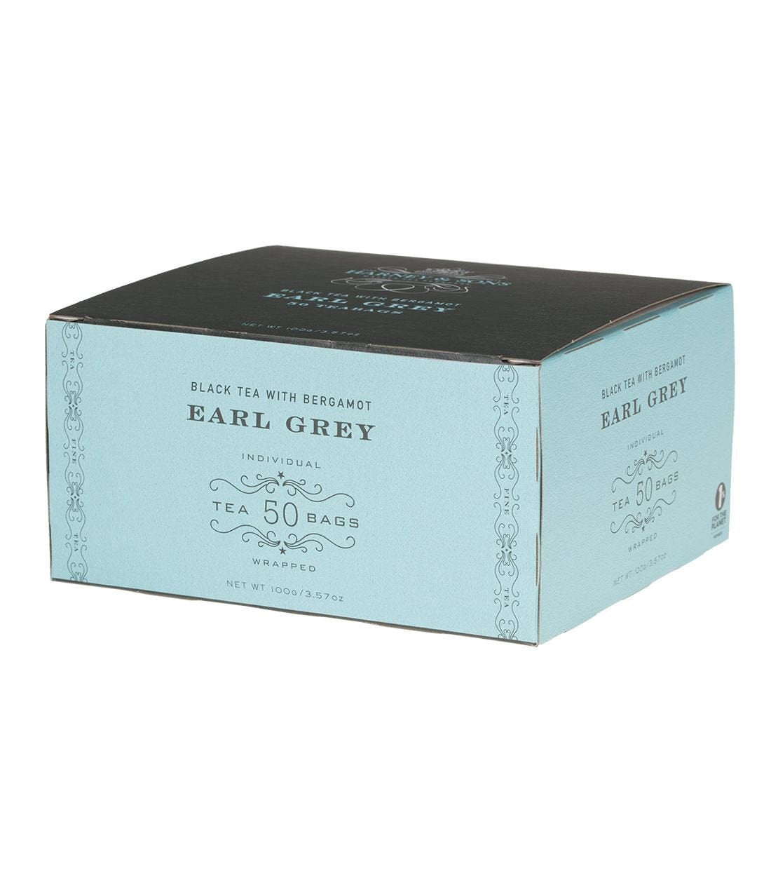 Earl Grey, 6 boxes per case - 50 wrapped tea bags per box
