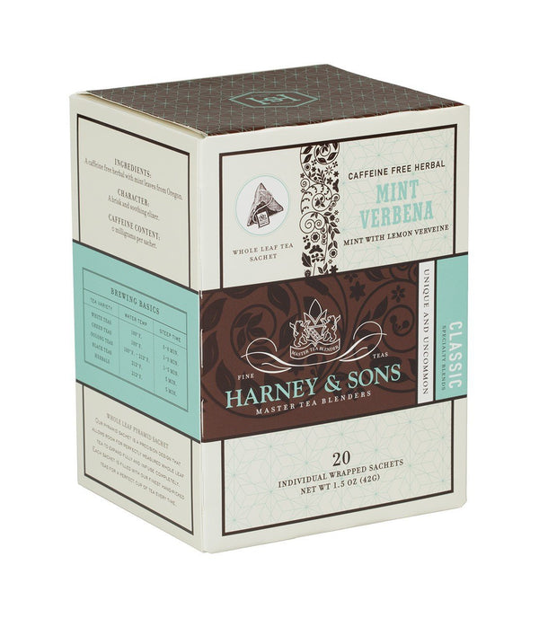 Mint Verbena, 6 Boxes per case - 20 Wrapped Sachets per box