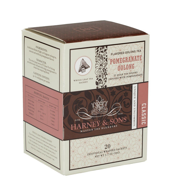 Pomegranate Oolong, 6 Boxes per case - 20 Wrapped Sachets per box