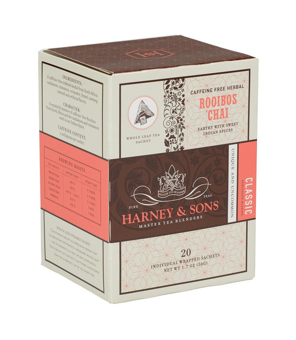 Rooibos Chai, 6 Boxes per case - 20 Wrapped Sachets per box